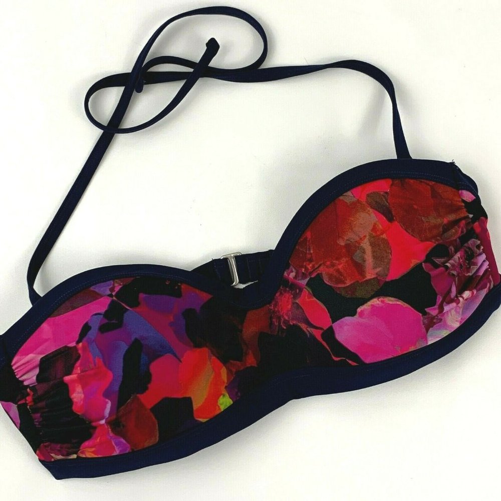 Athleta Red Mystique Bandeau Bikini Top Halter